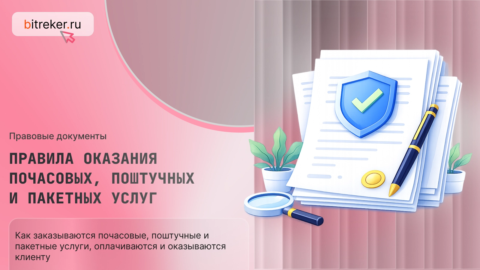 Правила оказания почасовых, поштучных и пакетных услуг